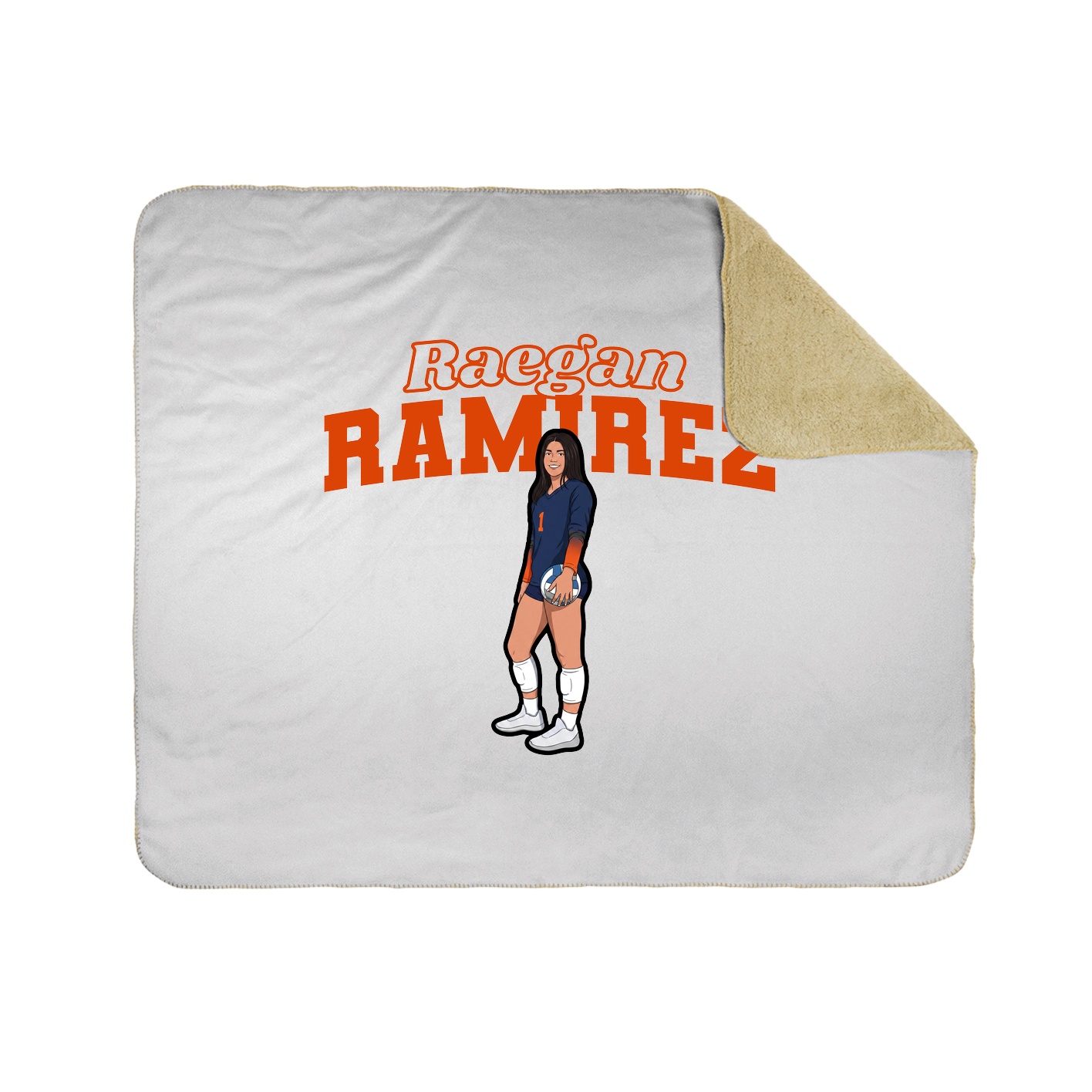 Throw Blanket — Name Arch in White