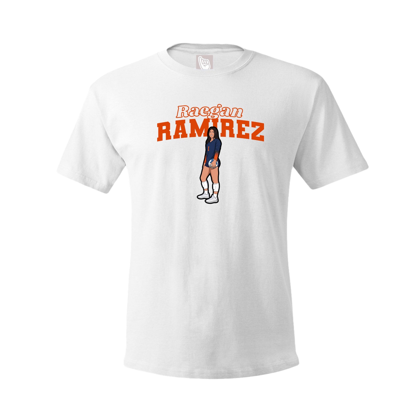 Youth Tee — Name Arch in White