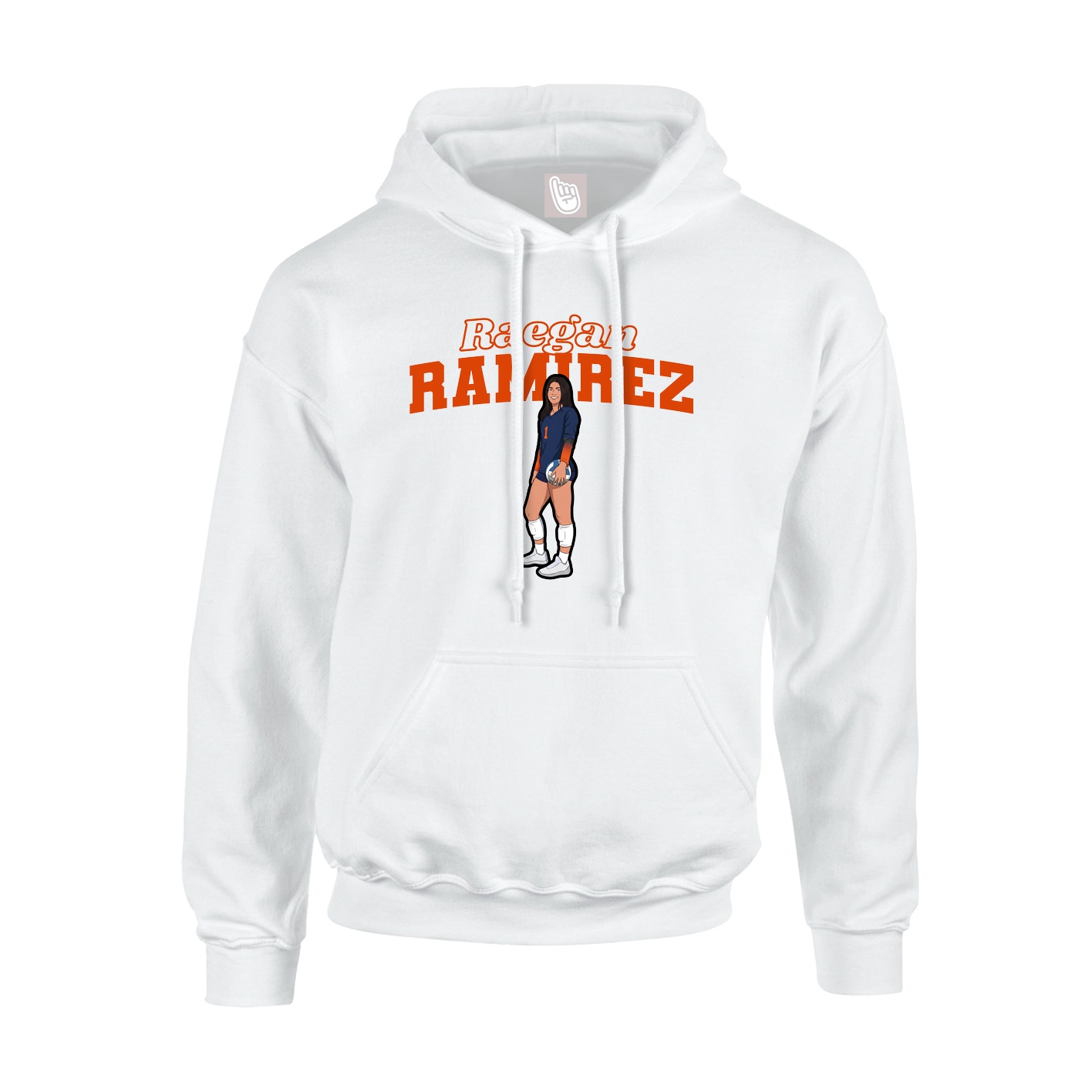 Hoodie — Name Arch in White