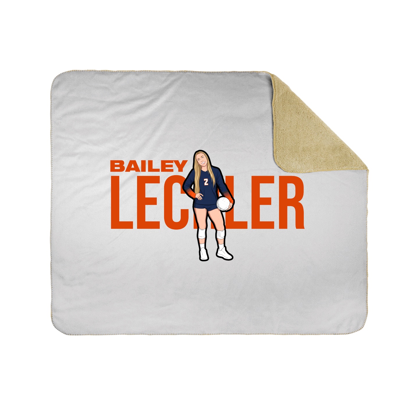 Throw Blanket — Player Name in White