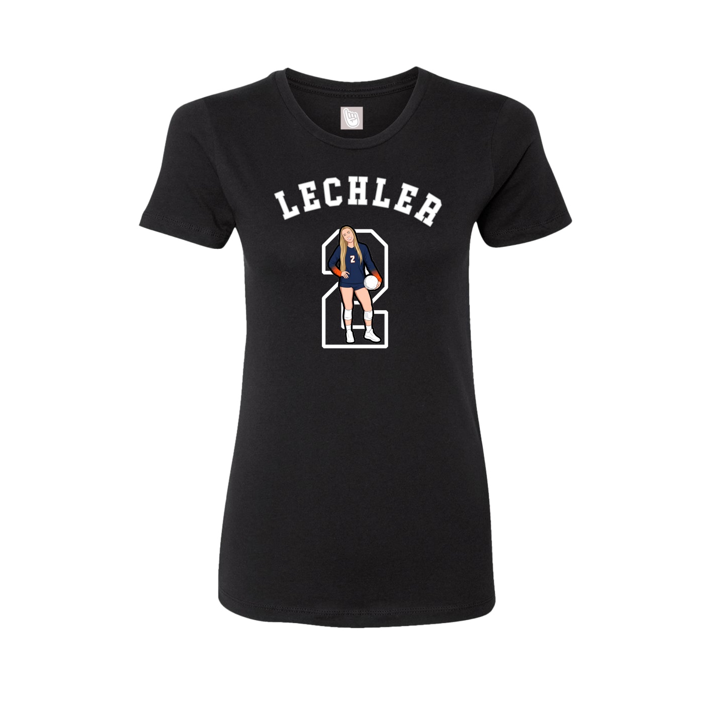 Fitted Women's Tee — Shirsey Arch in Black