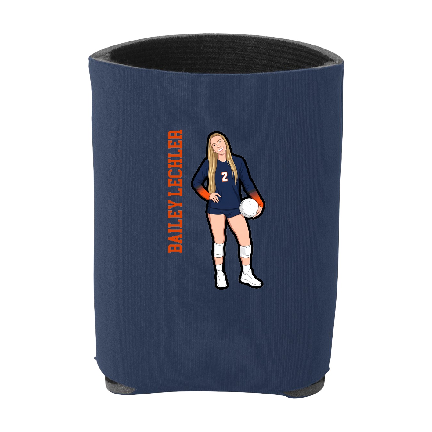 Can Holder — Name Vertical in Navy