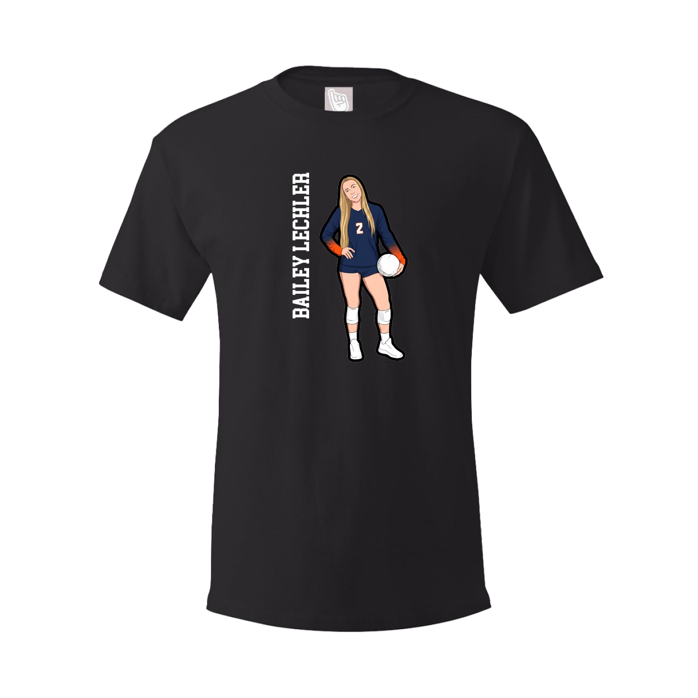 Tee — Name Vertical in Black