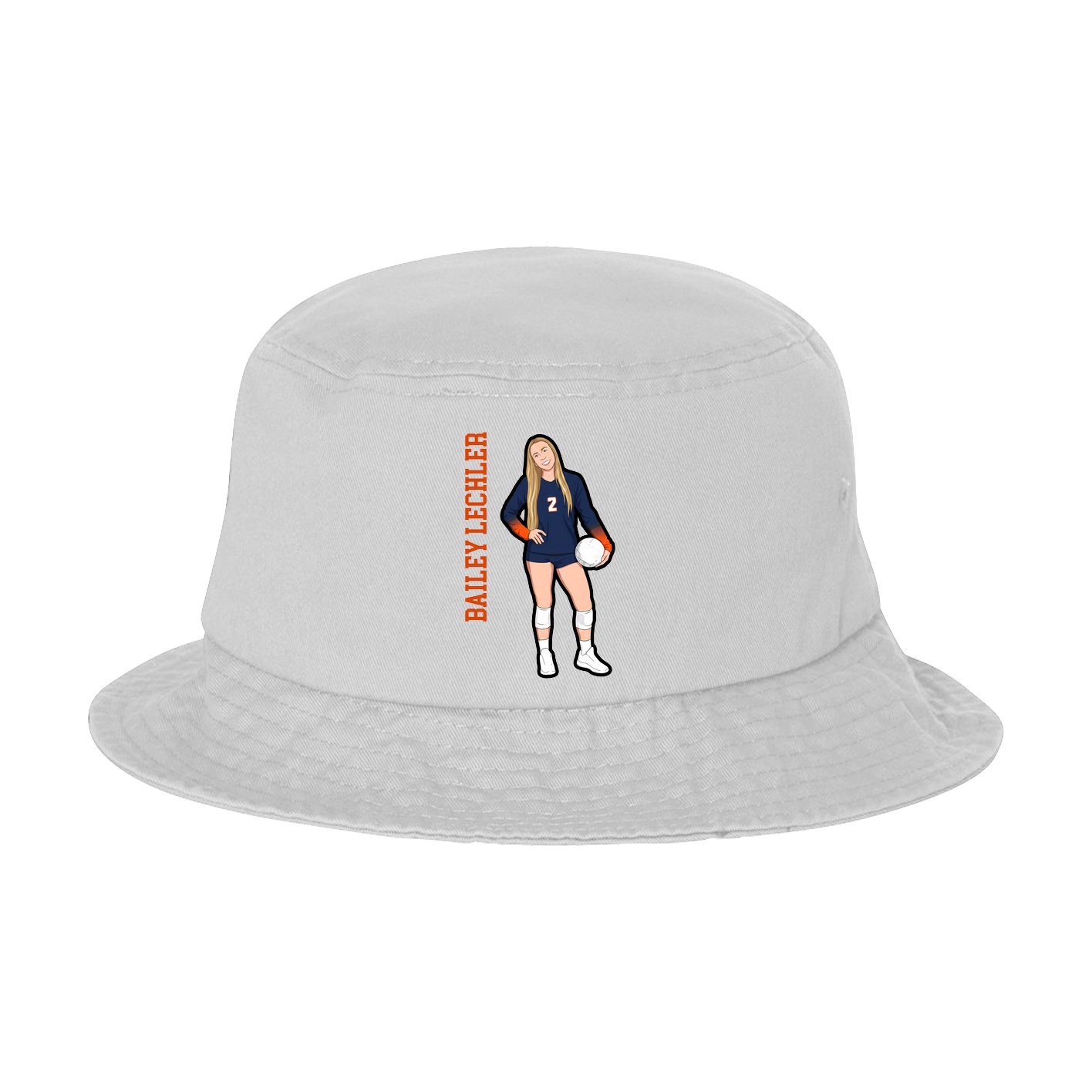 Bucket Cap — Name Vertical in White
