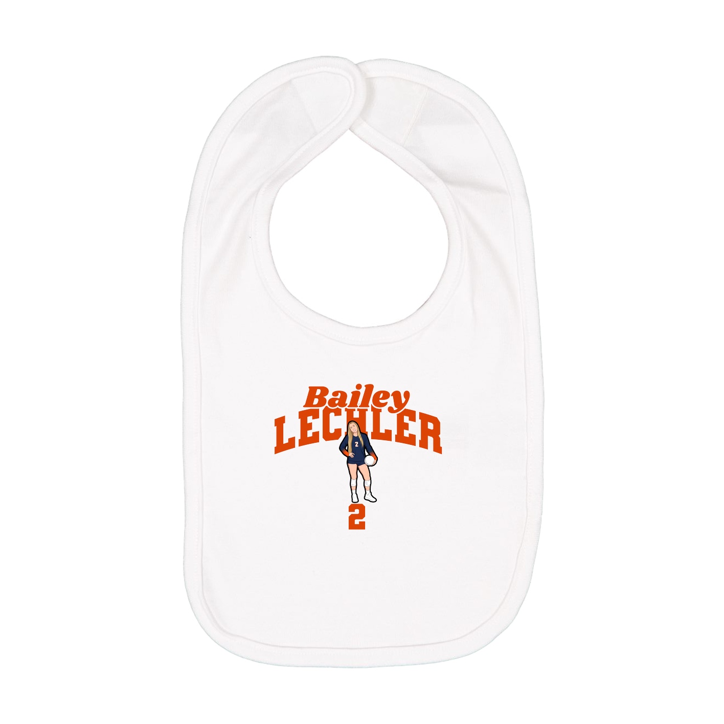 Infant Bib — Signature Arch in White