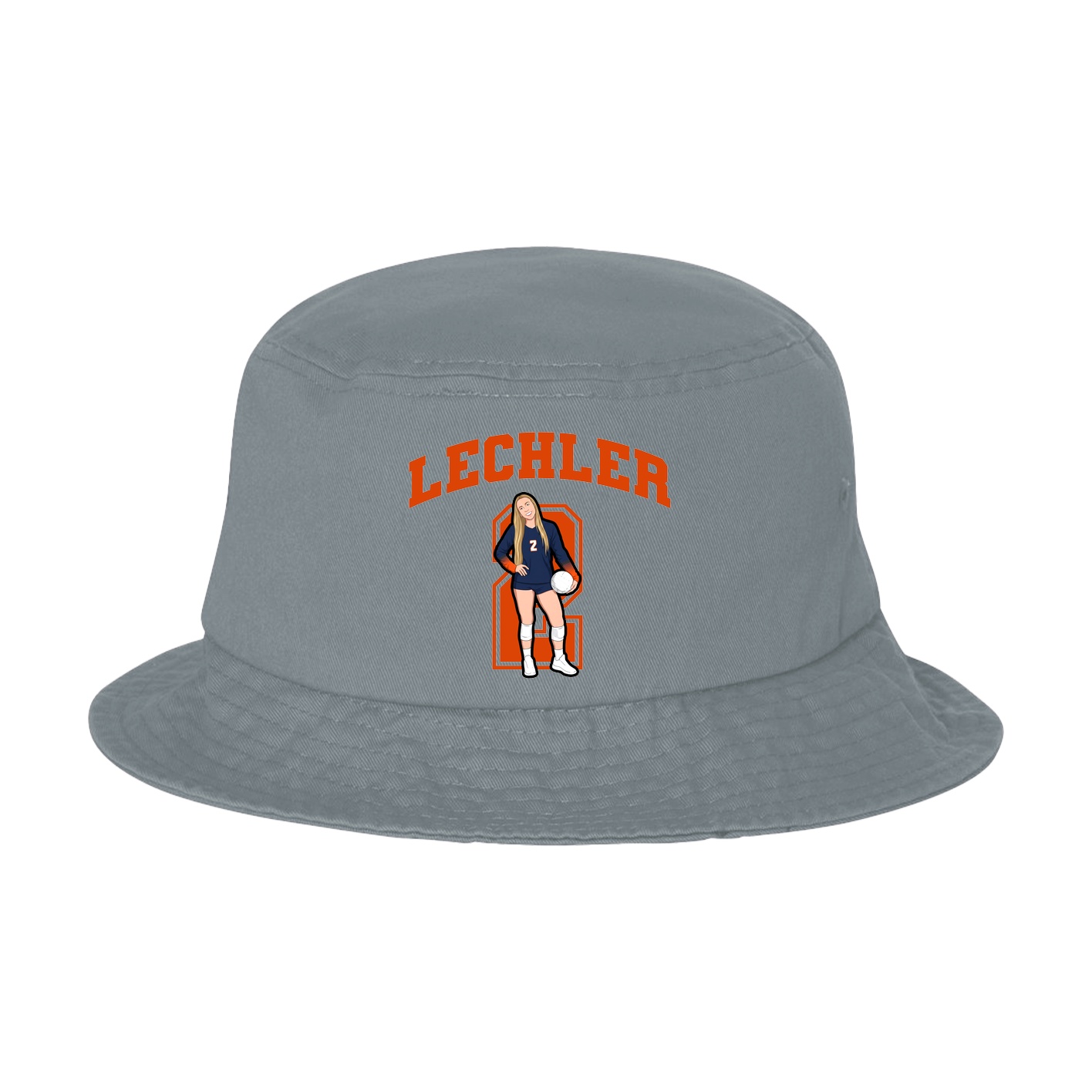 Bucket Cap — Number in Grey