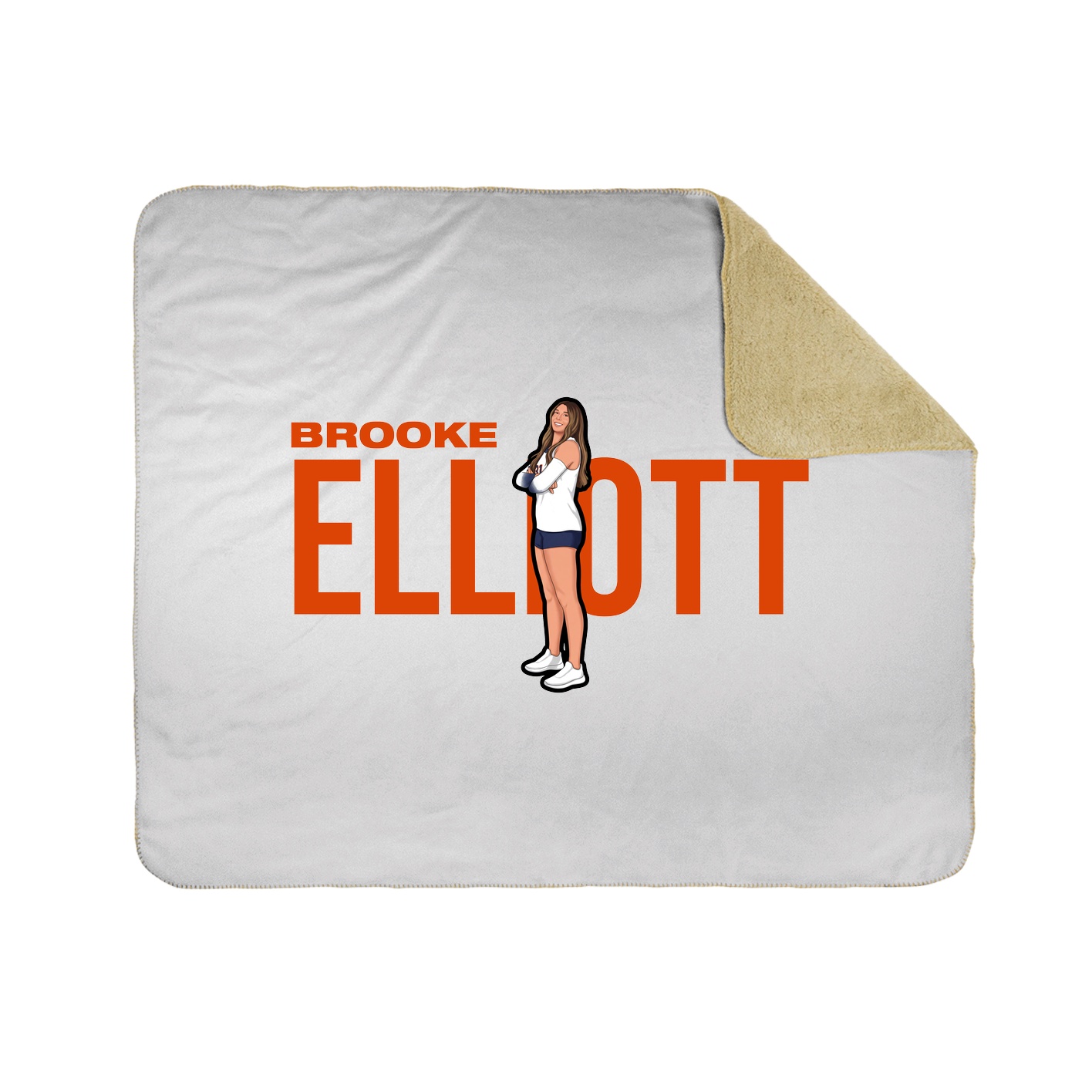 Throw Blanket — Player Name in White