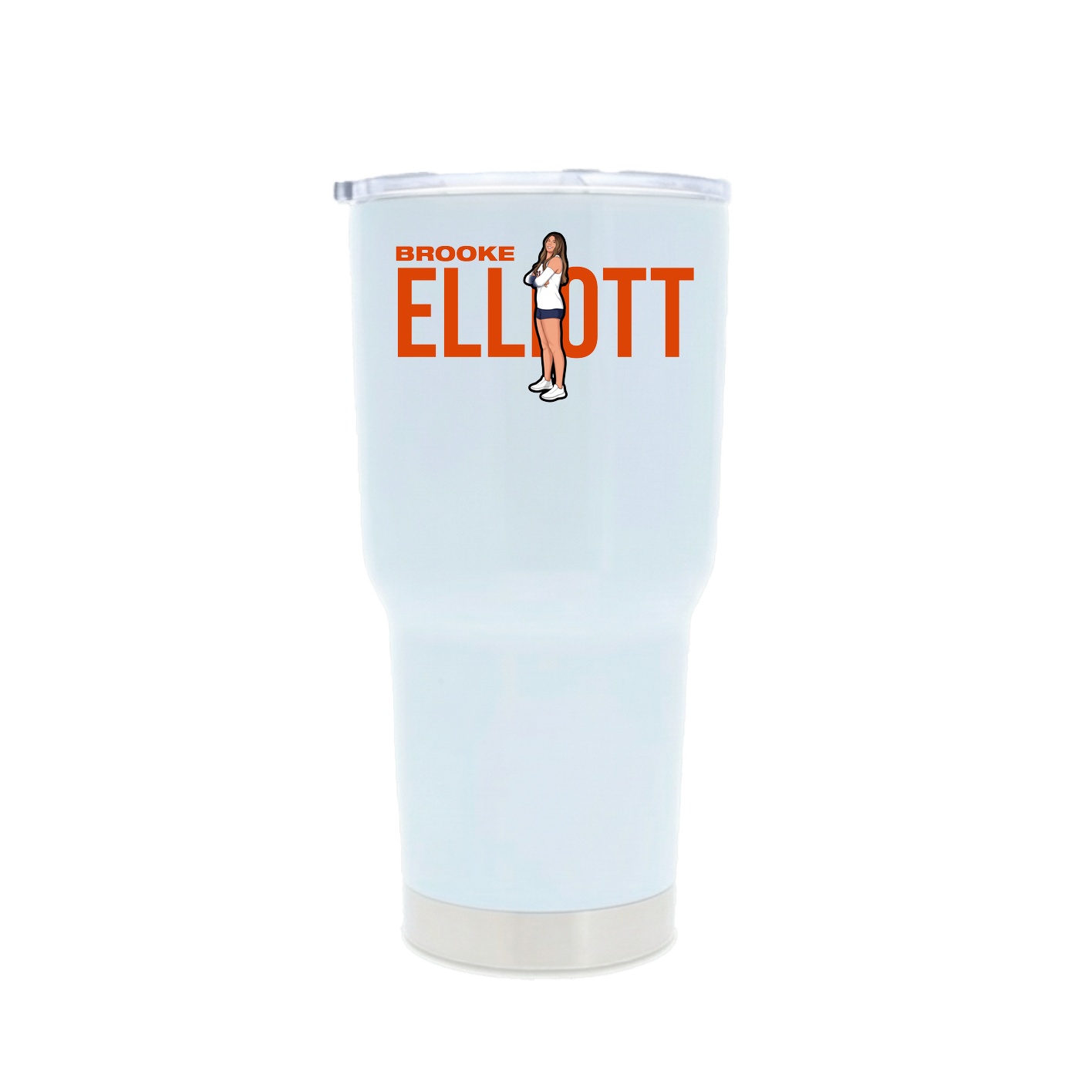 30oz Stainless Steel Tumbler — Player Name in White