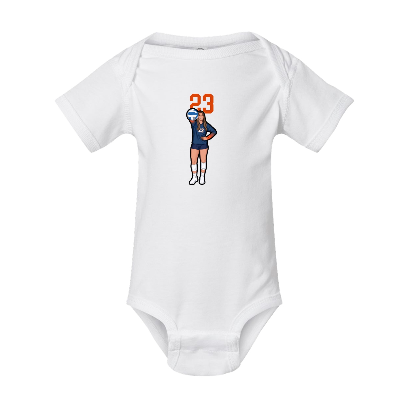 Baby Onesie — Number Top in White