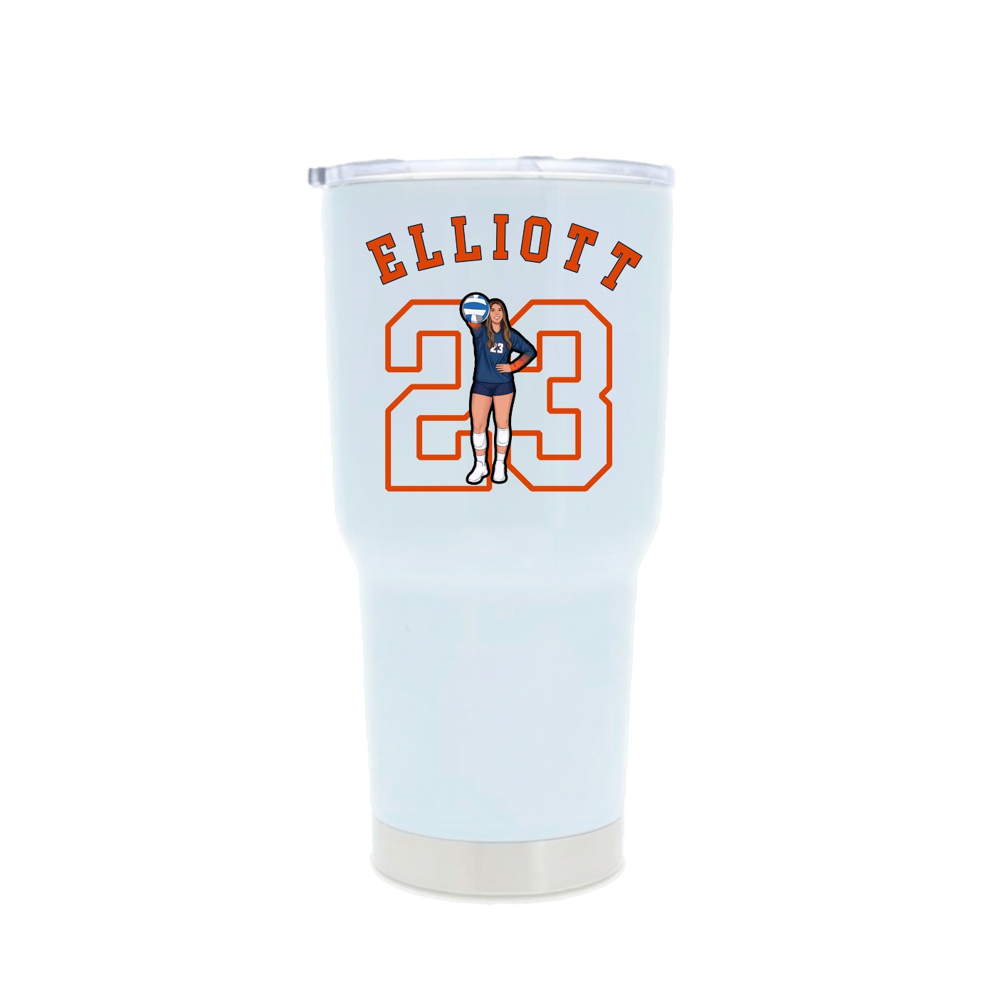 30oz Stainless Steel Tumbler — Shirsey Arch in White