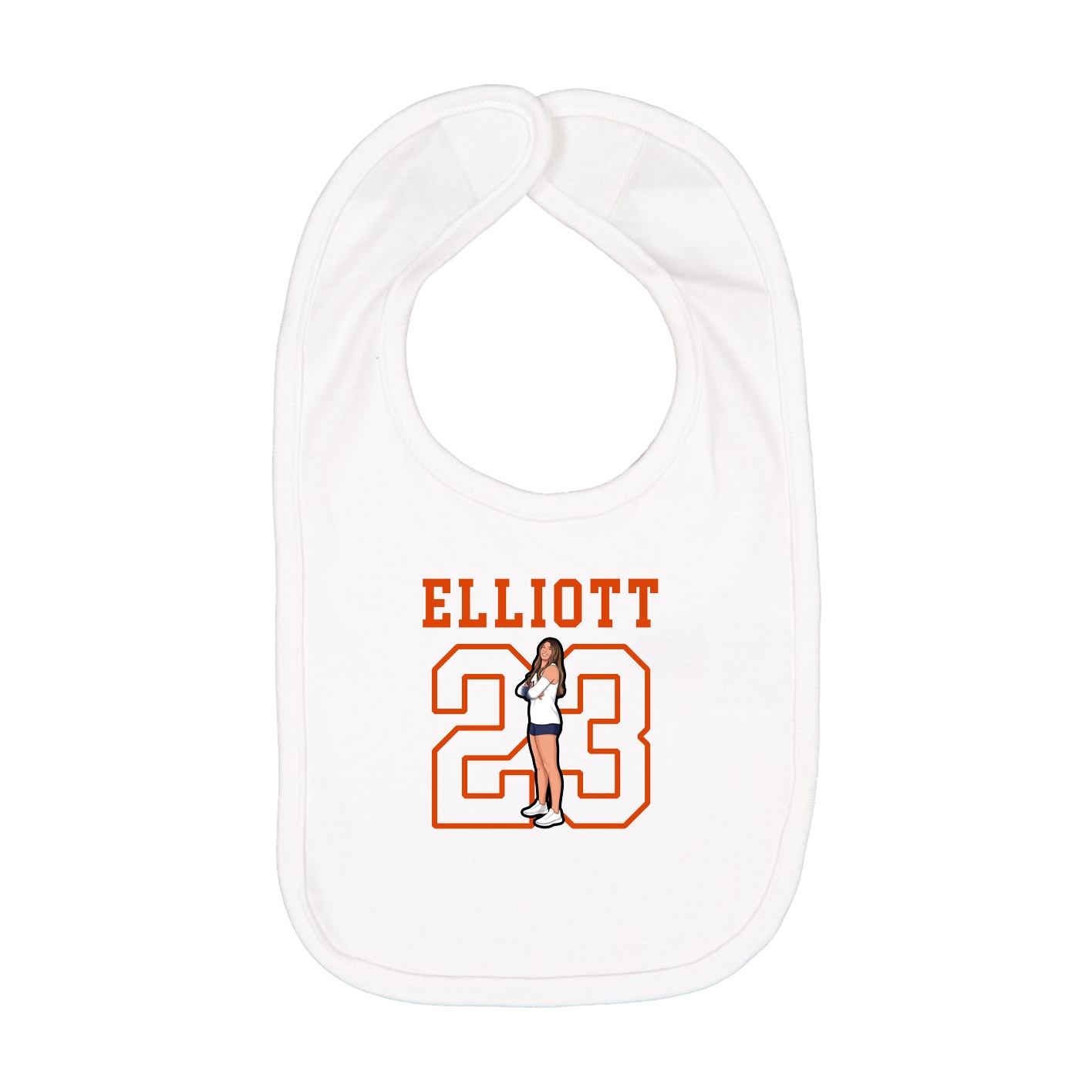 Infant Bib — Shirsey in White
