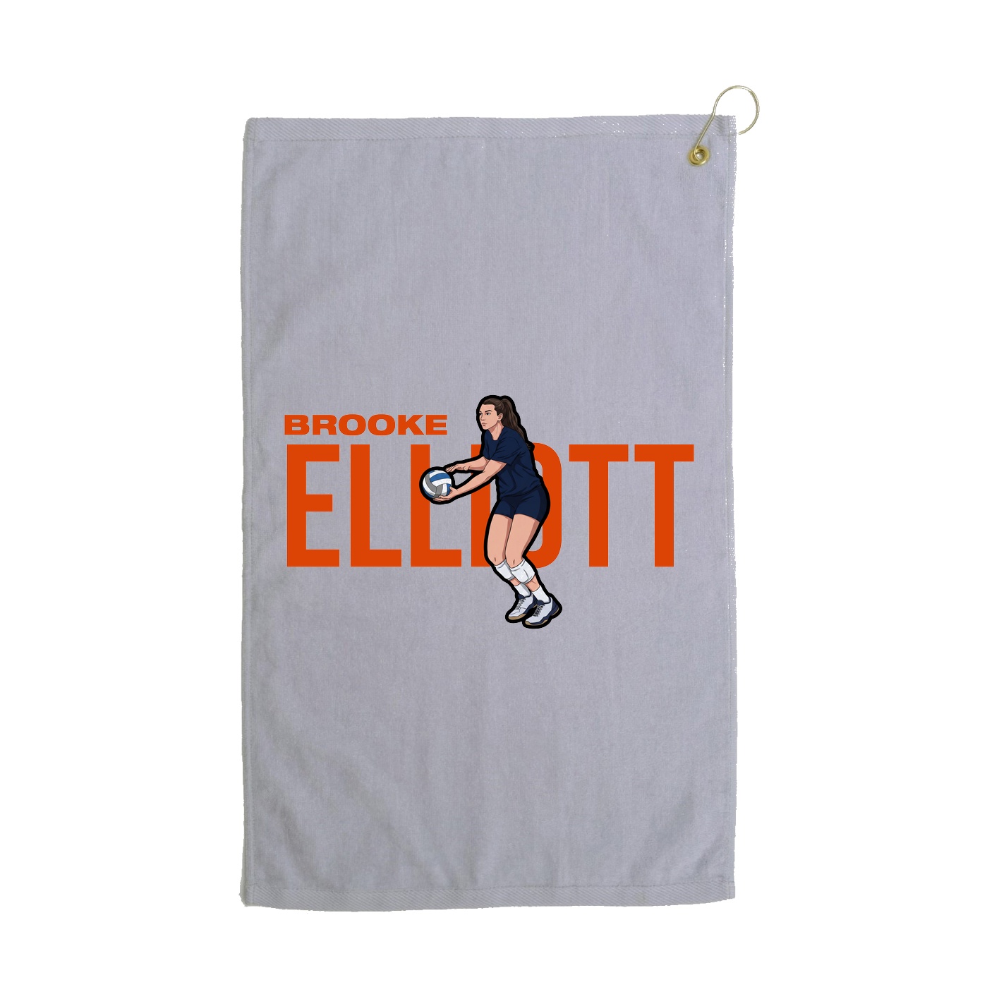 Golf Towel — Player Name in Grey