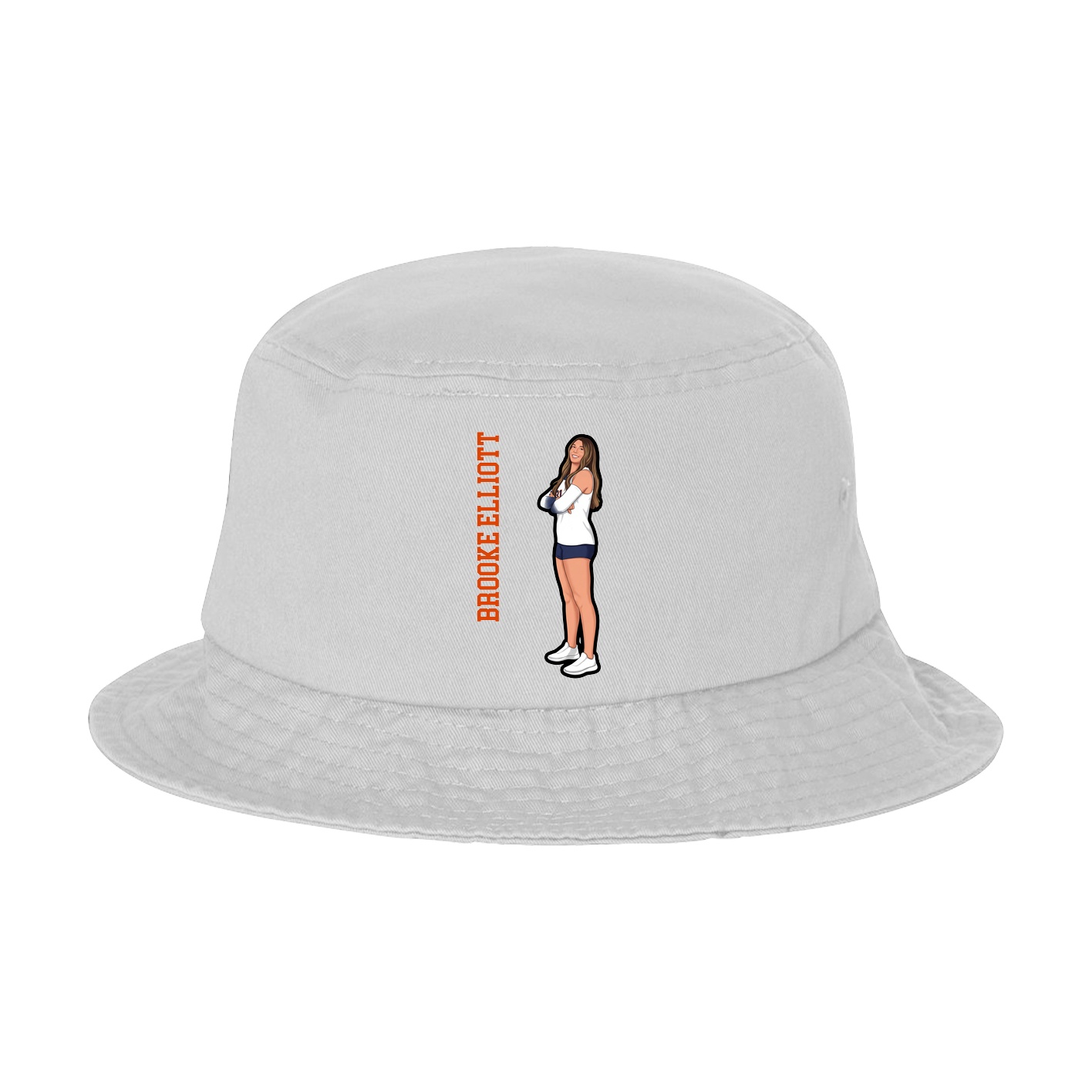 Bucket Cap — Name Vertical in White