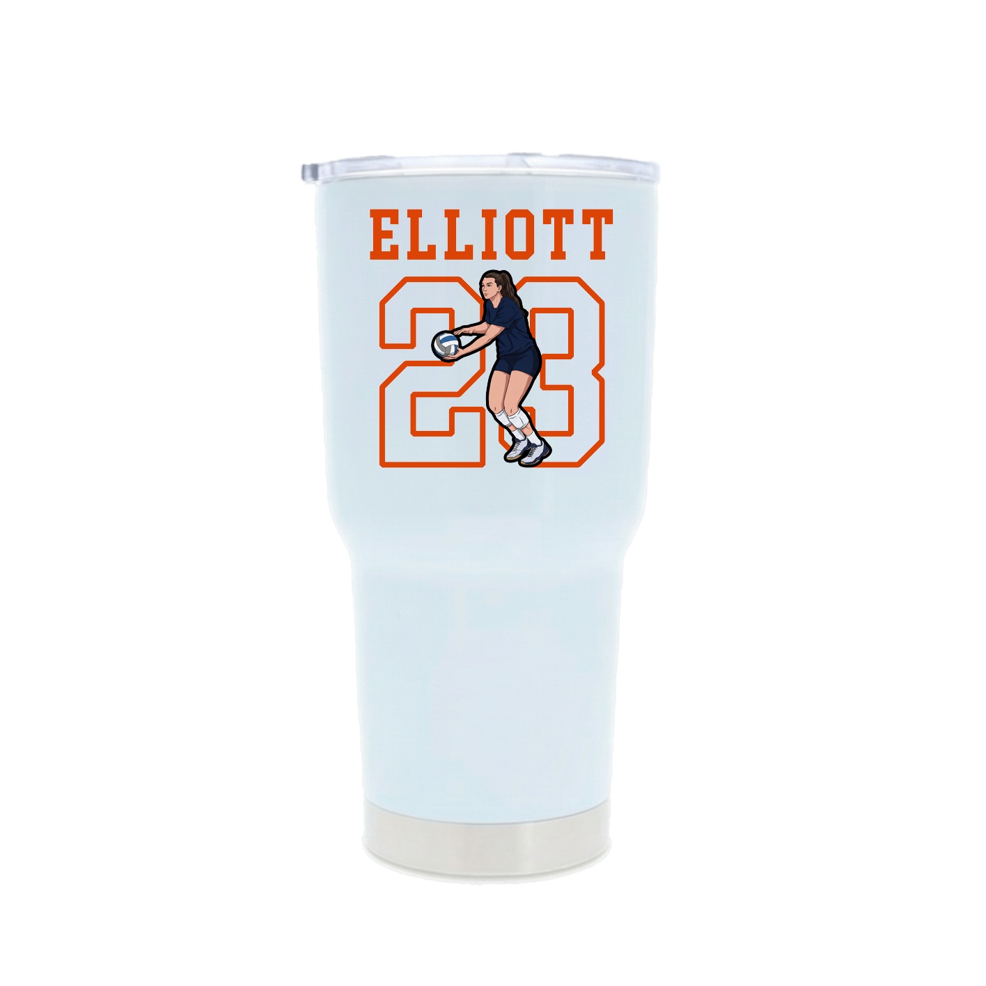 30oz Stainless Steel Tumbler — Shirsey in White