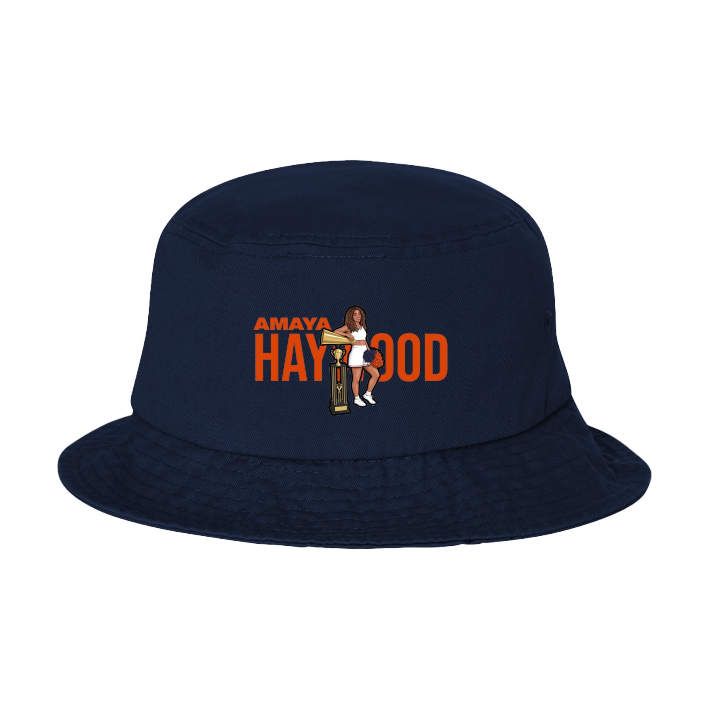 Bucket Cap — Player Name in Navy