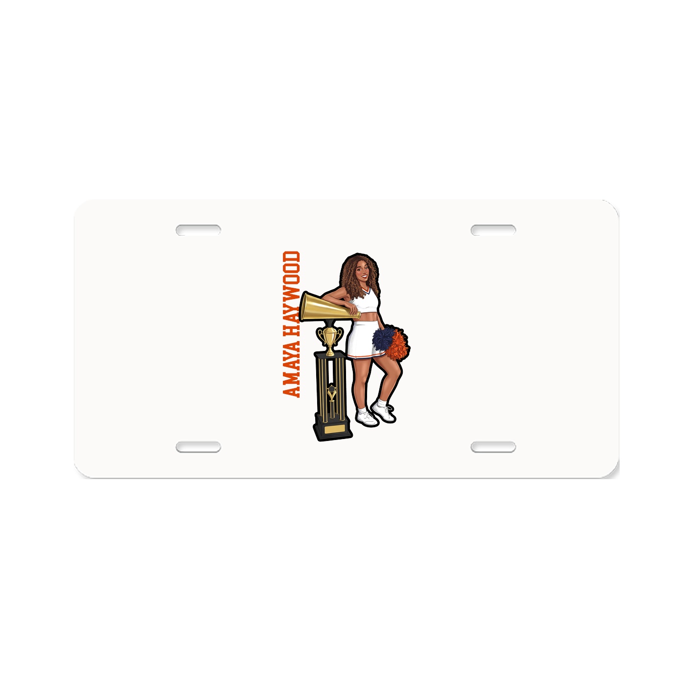 License Plate — Name Vertical in Classic