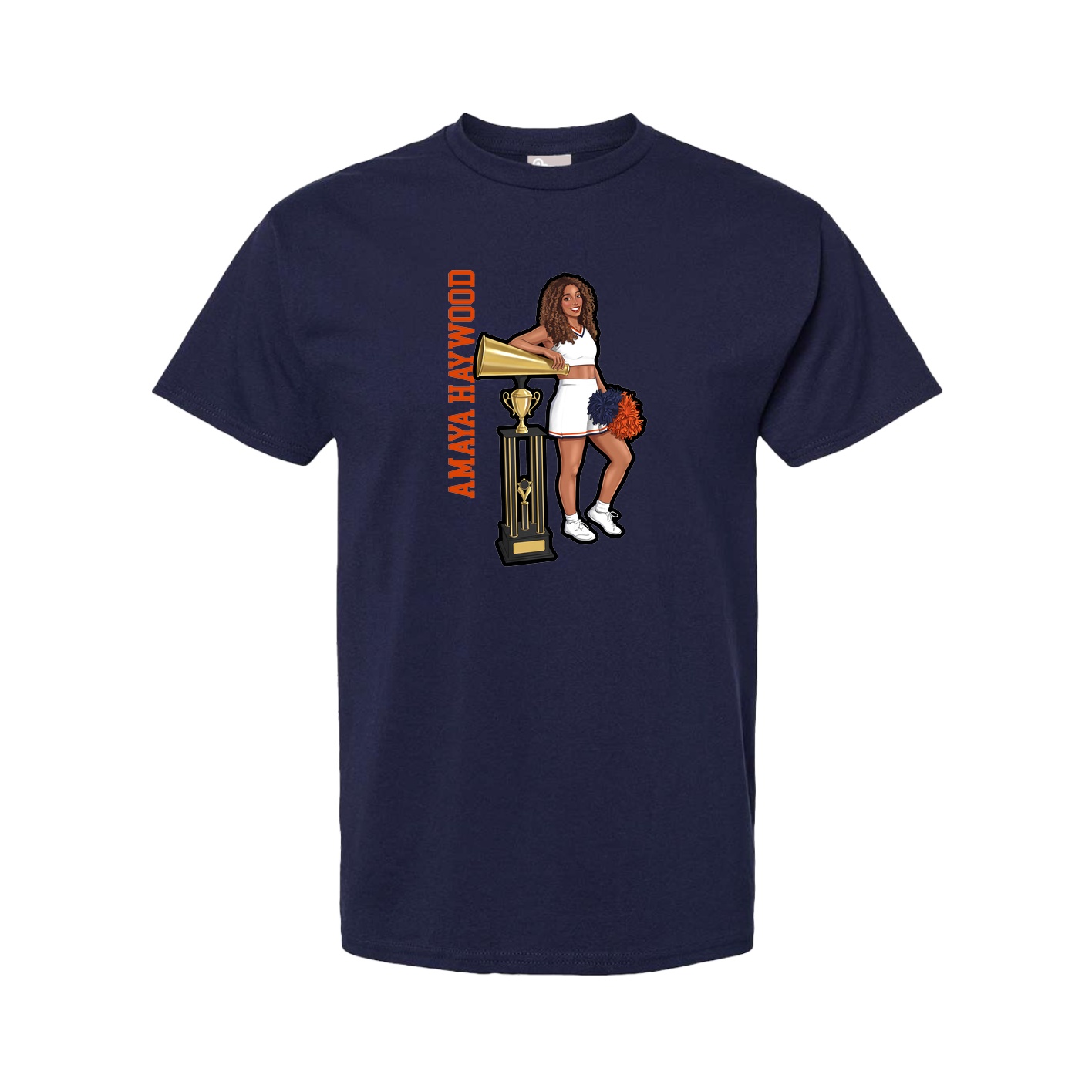Youth Tee — Name Vertical in Navy