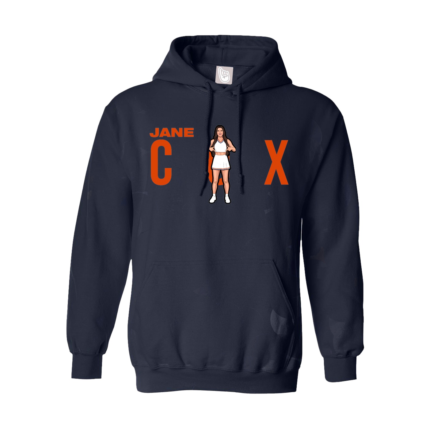 Youth Hoodie — Player Name in Navy