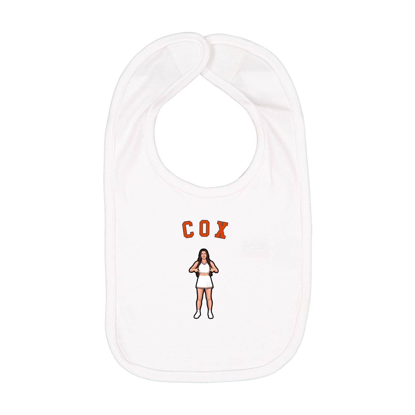 Infant Bib — Shirsey Arch in White