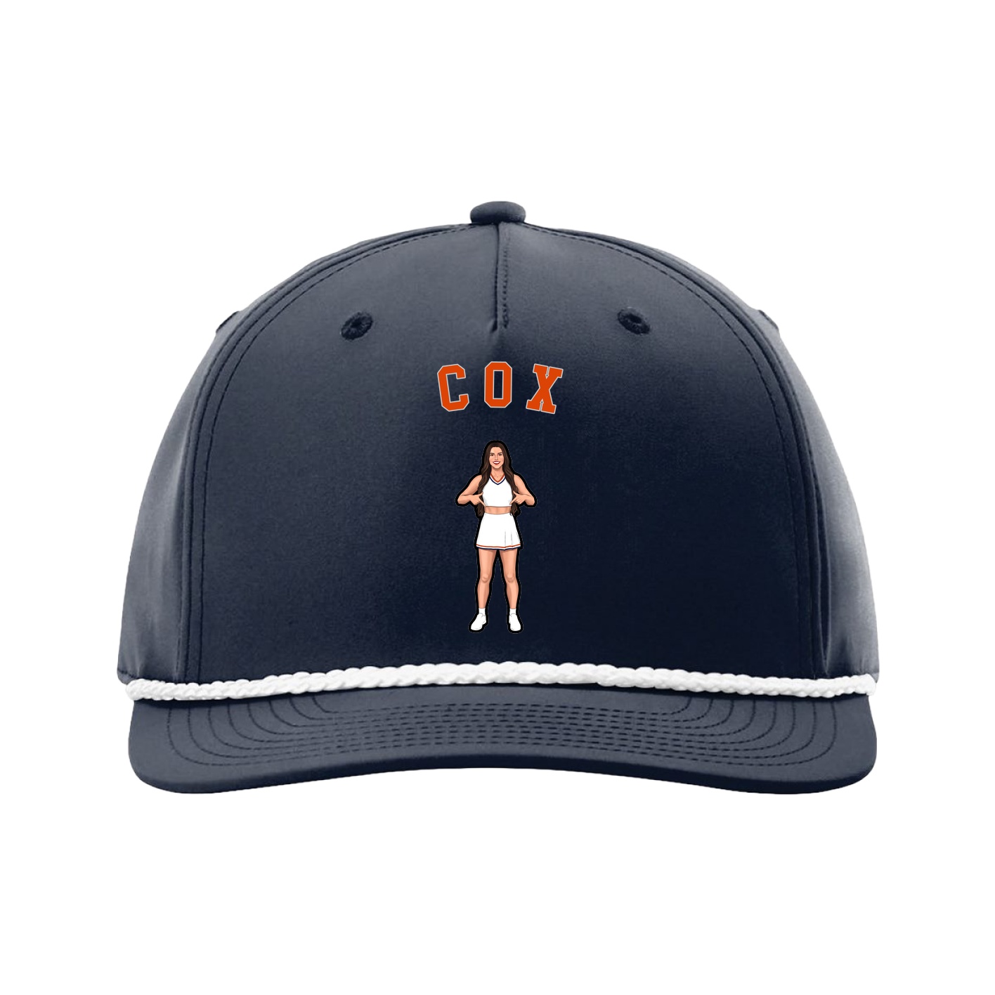 Five-Panel Classic Rope Cap — Shirsey Arch in Navy