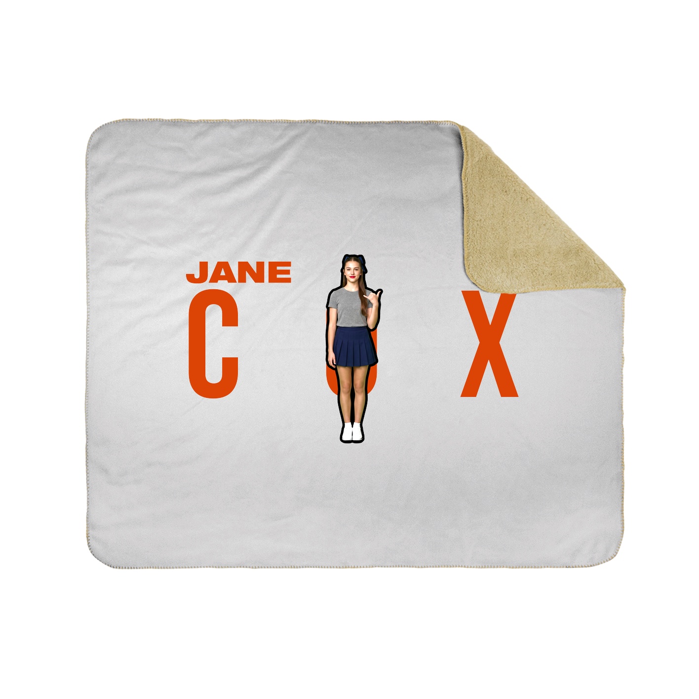 Throw Blanket — Player Name in White