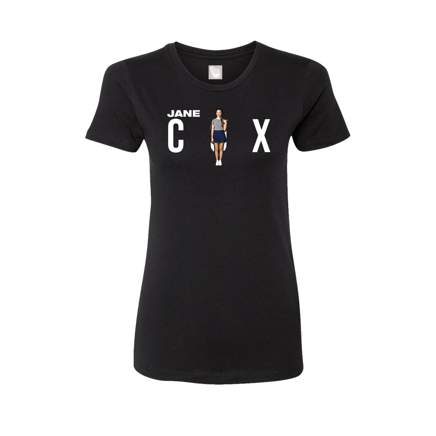 Fitted Women's Tee — Player Name in Black