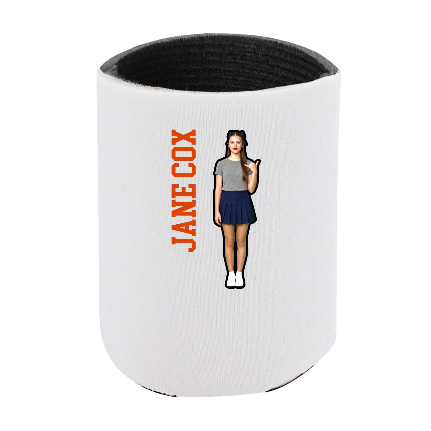Can Holder — Name Vertical in White