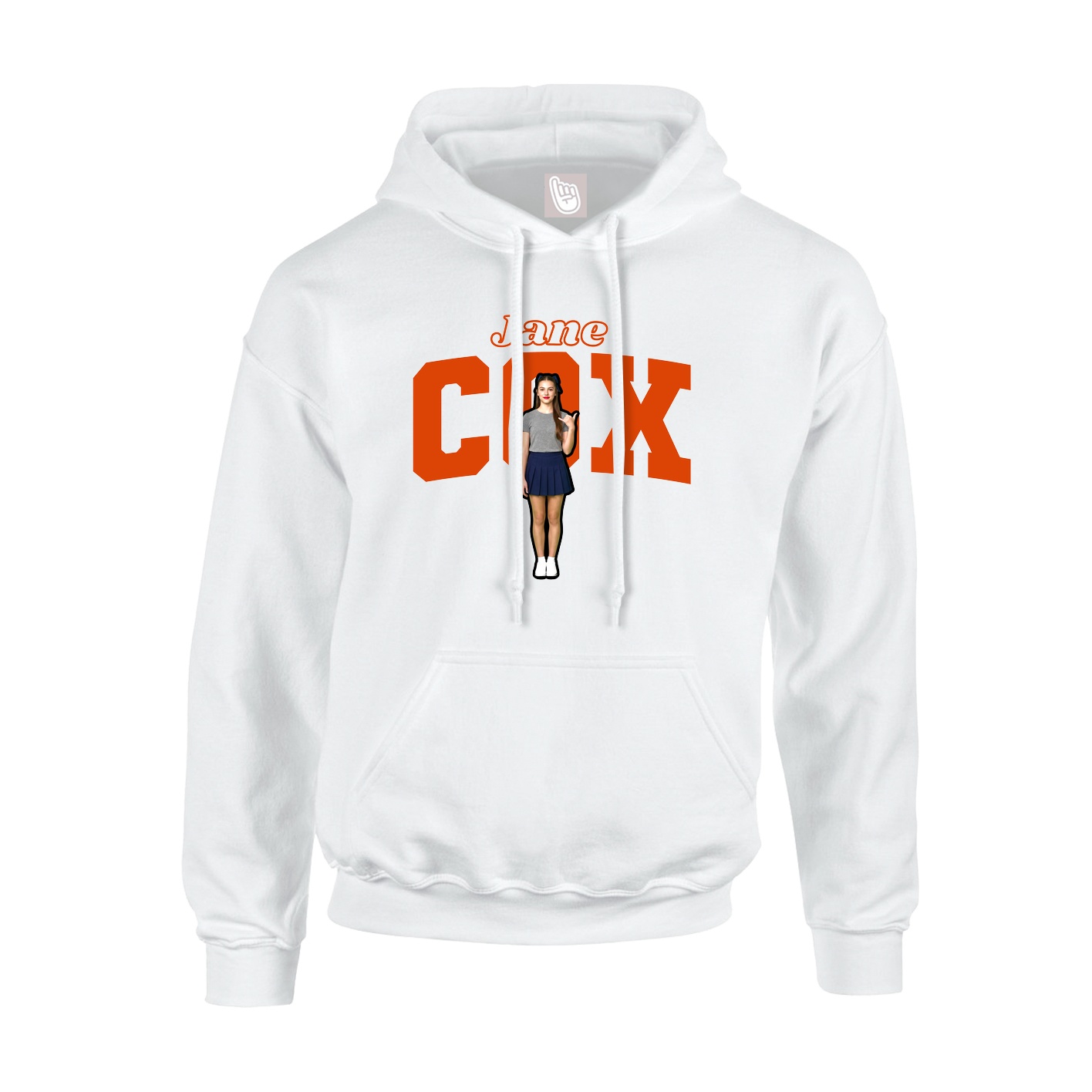 Hoodie — Name Arch in White