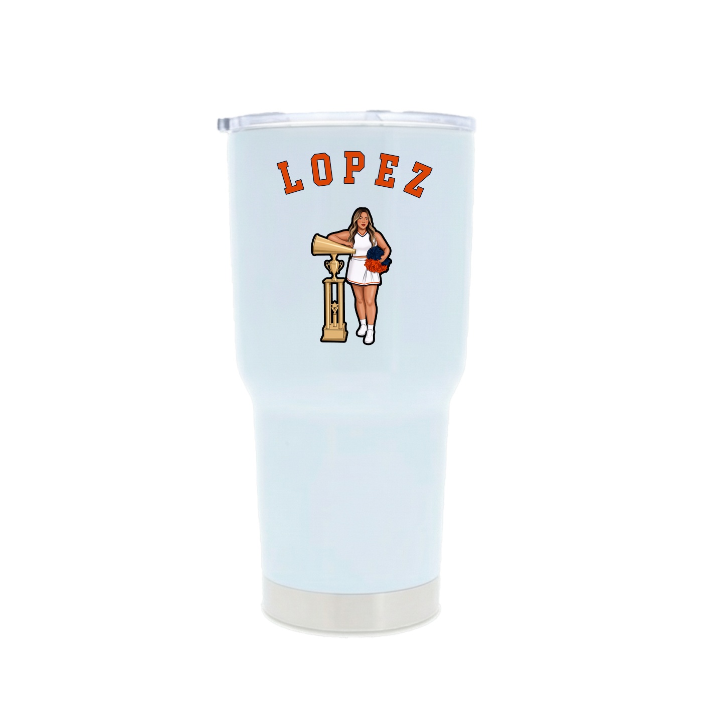 30oz Stainless Steel Tumbler — Shirsey Arch in White