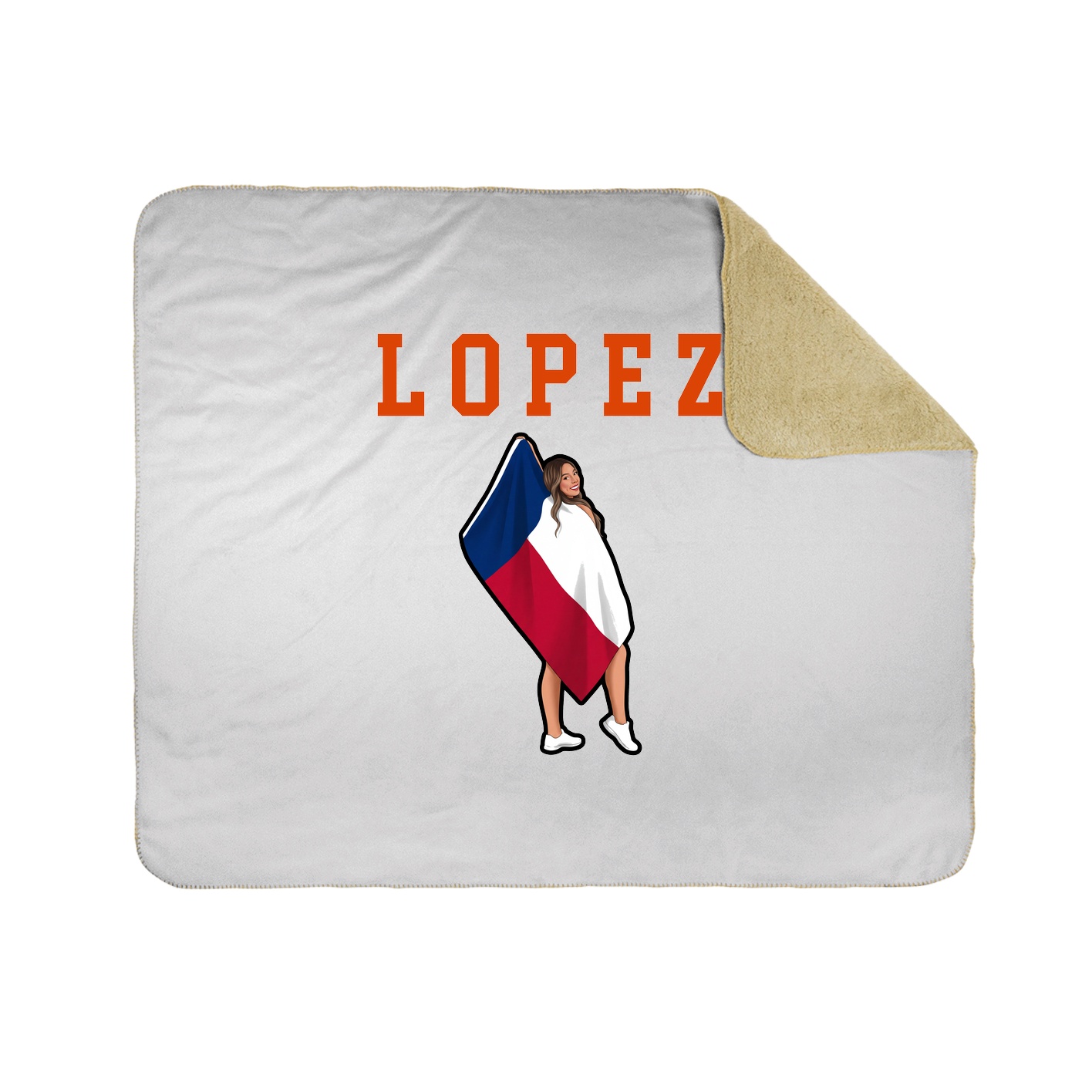 Throw Blanket — Shirsey in White