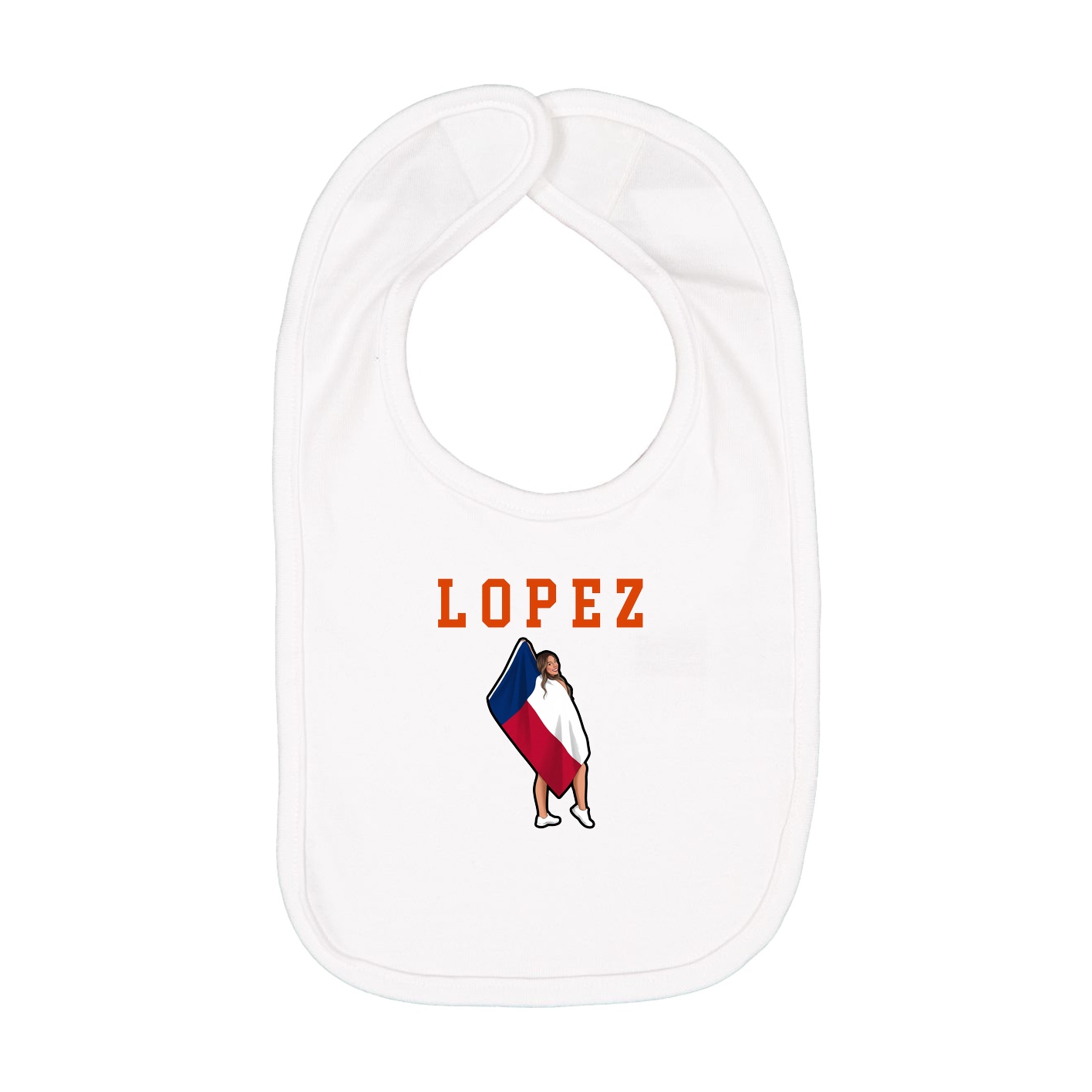 Infant Bib — Shirsey in White