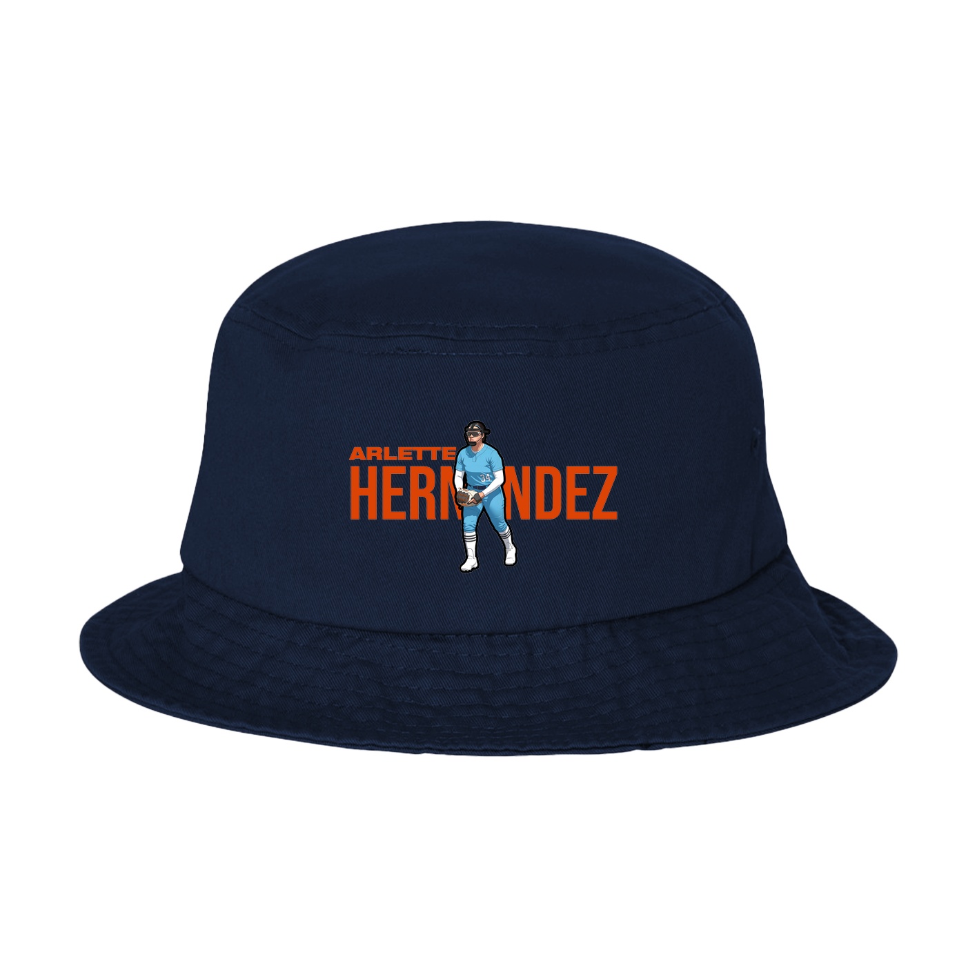 Bucket Cap — Player Name in Navy