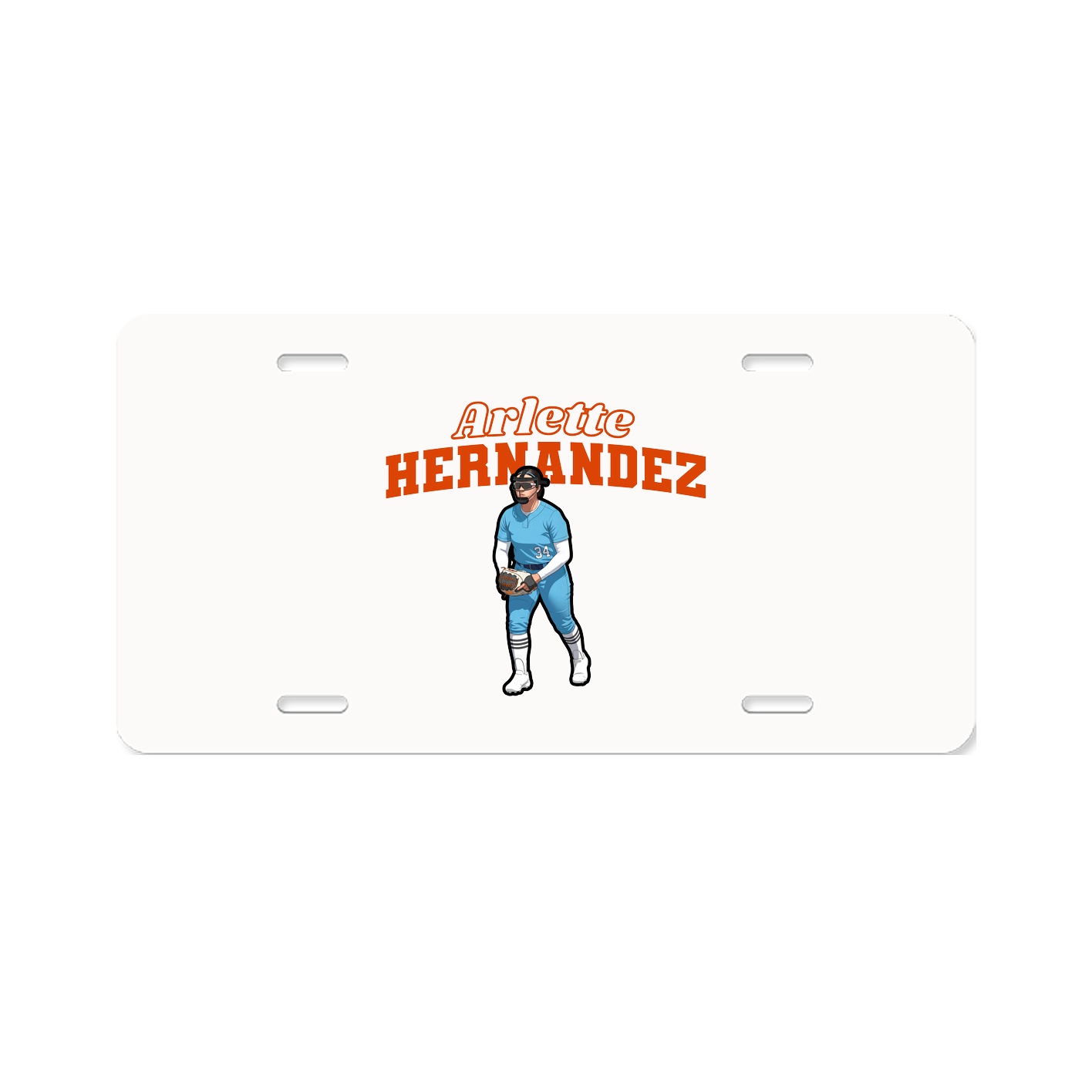 License Plate — Name Arch in Classic