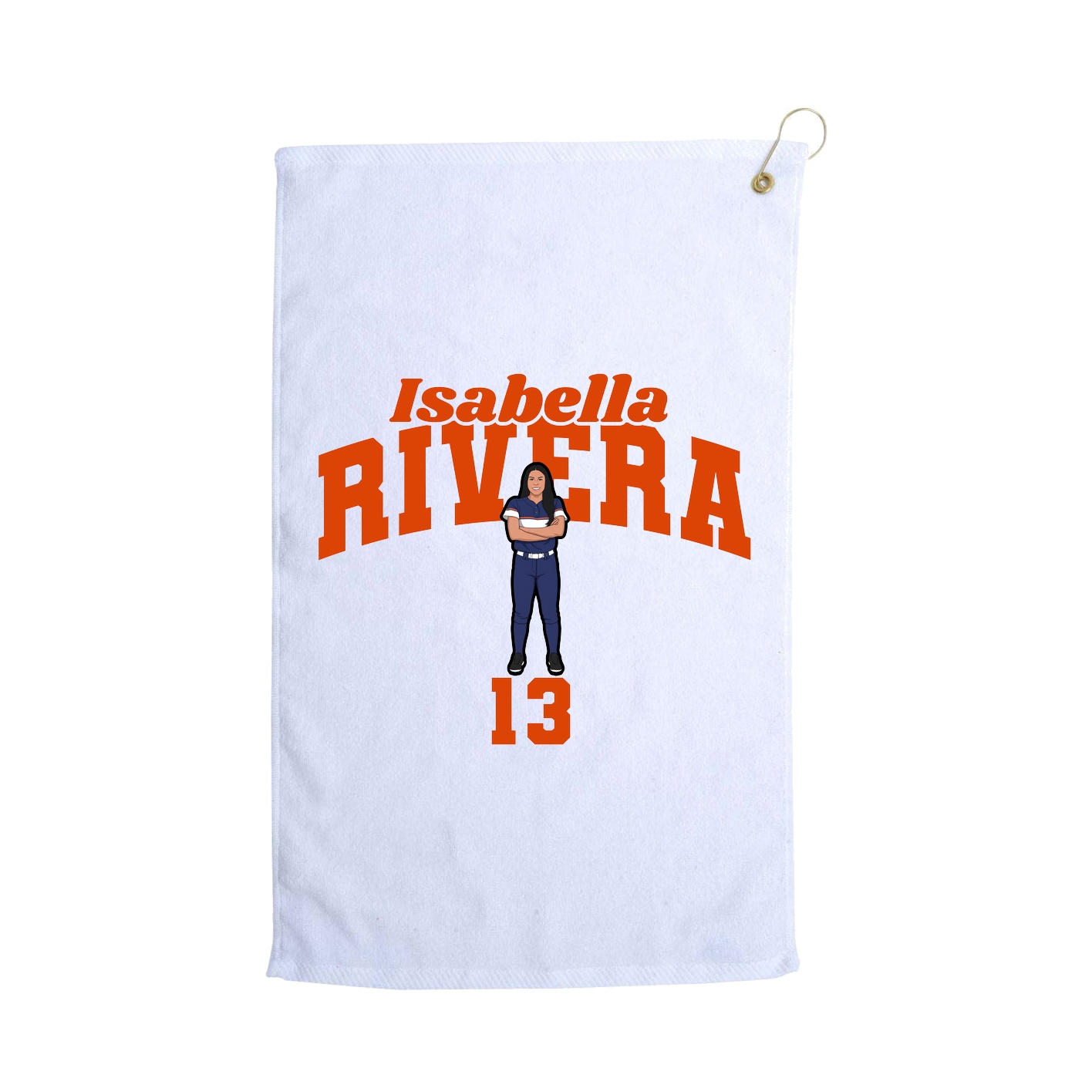 Golf Towel — Signature Arch in White