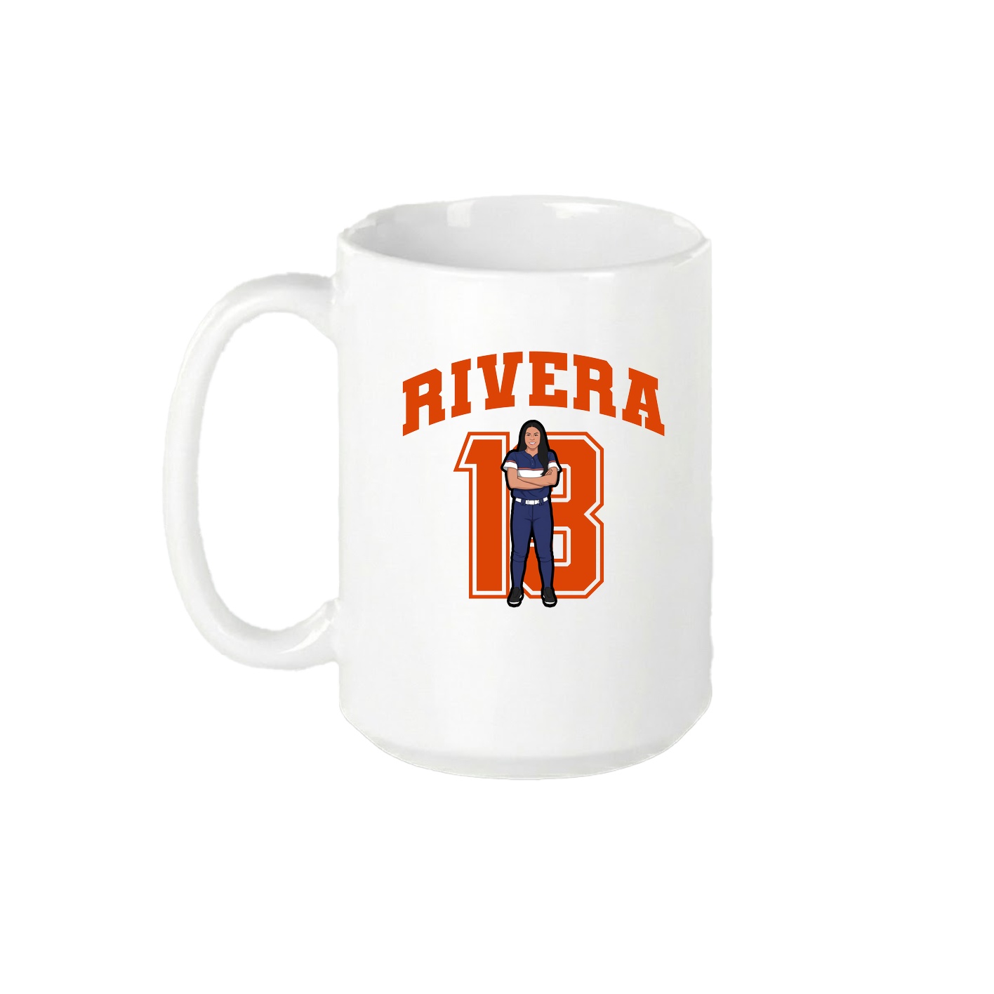 15oz Coffee Mug — Number in White