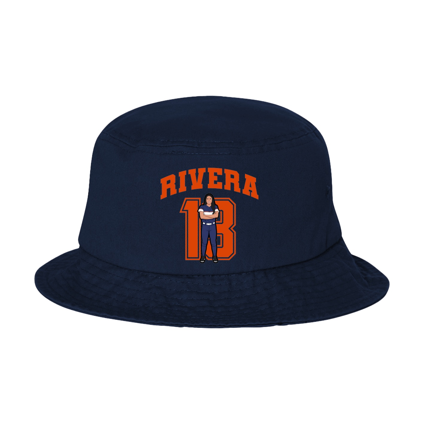 Bucket Cap — Number in Navy