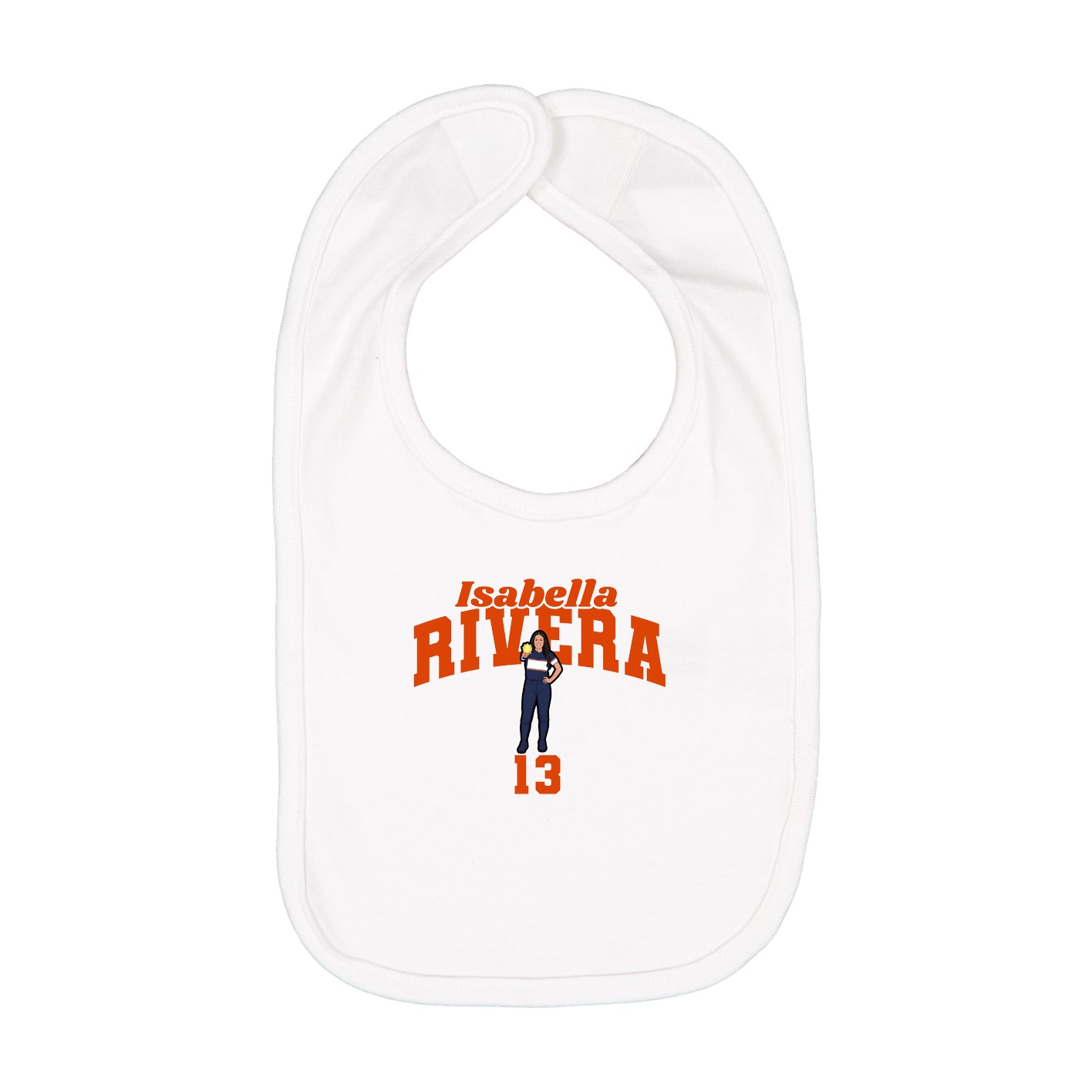Infant Bib — Signature Arch in White