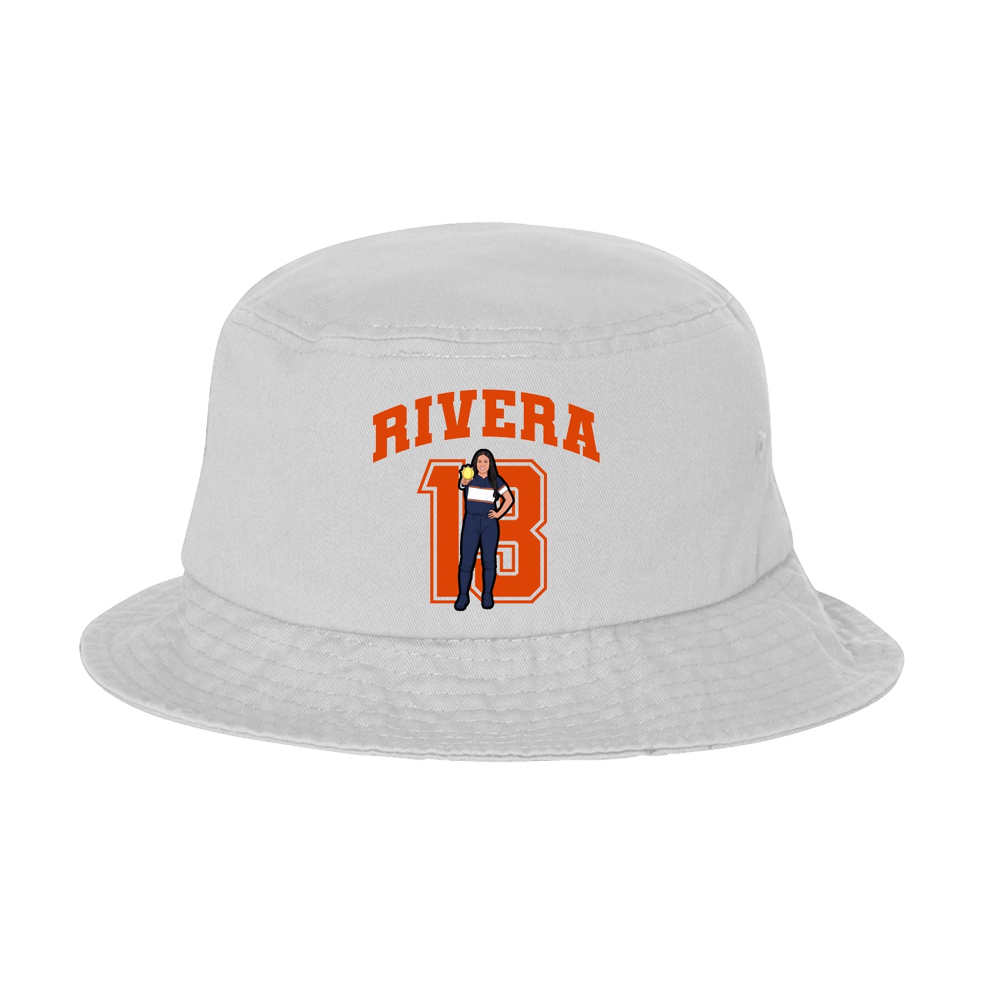 Bucket Cap — Number in White