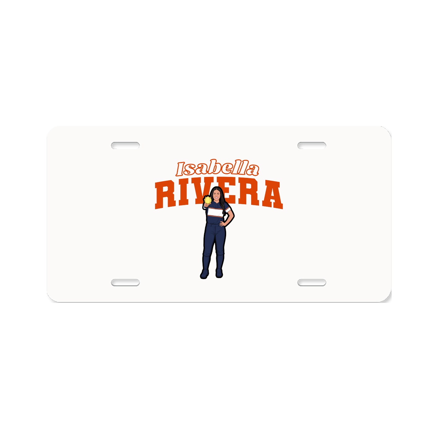 License Plate — Name Arch in Classic