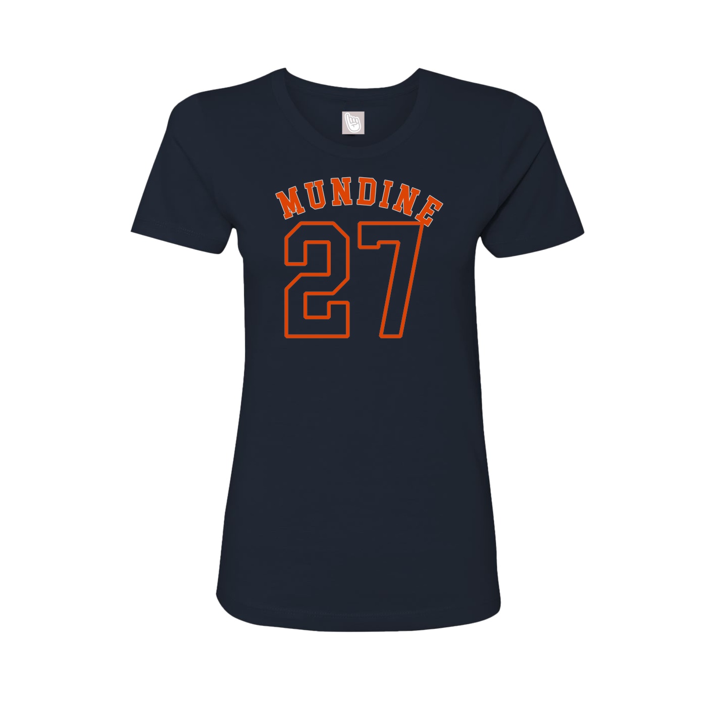 Fitted Women's Tee — Shirsey Arch in Navy