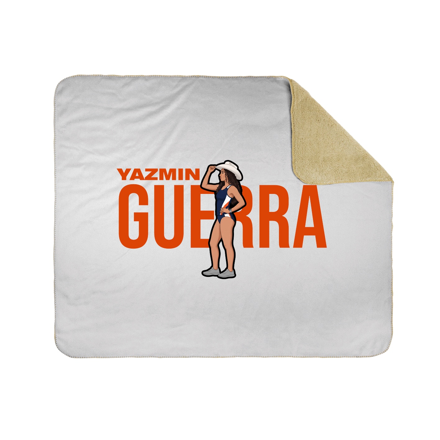 Throw Blanket — Player Name in White