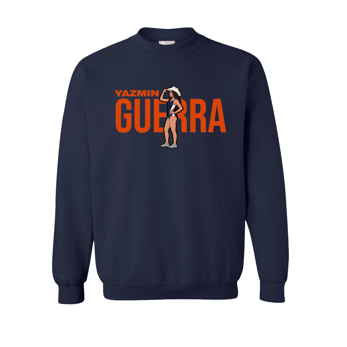 Fleece Crew — Player Name in Navy