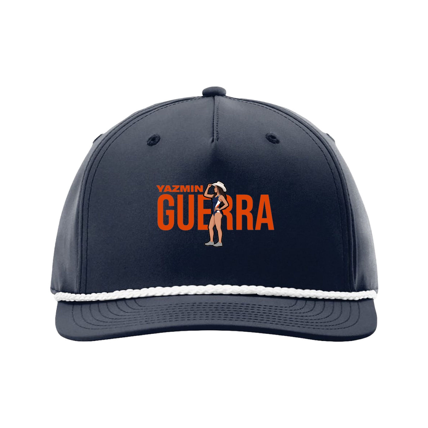 Five-Panel Classic Rope Cap — Player Name in Navy