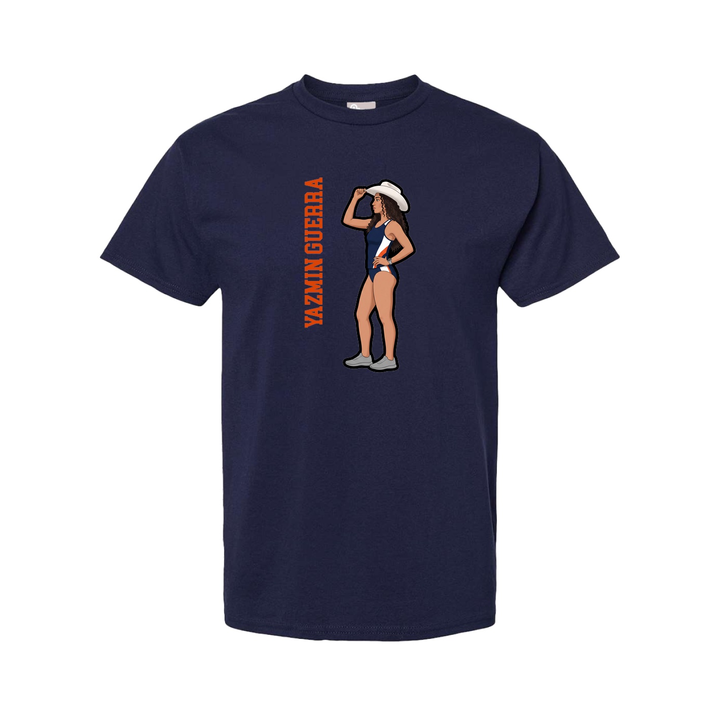 Tee — Name Vertical in Navy