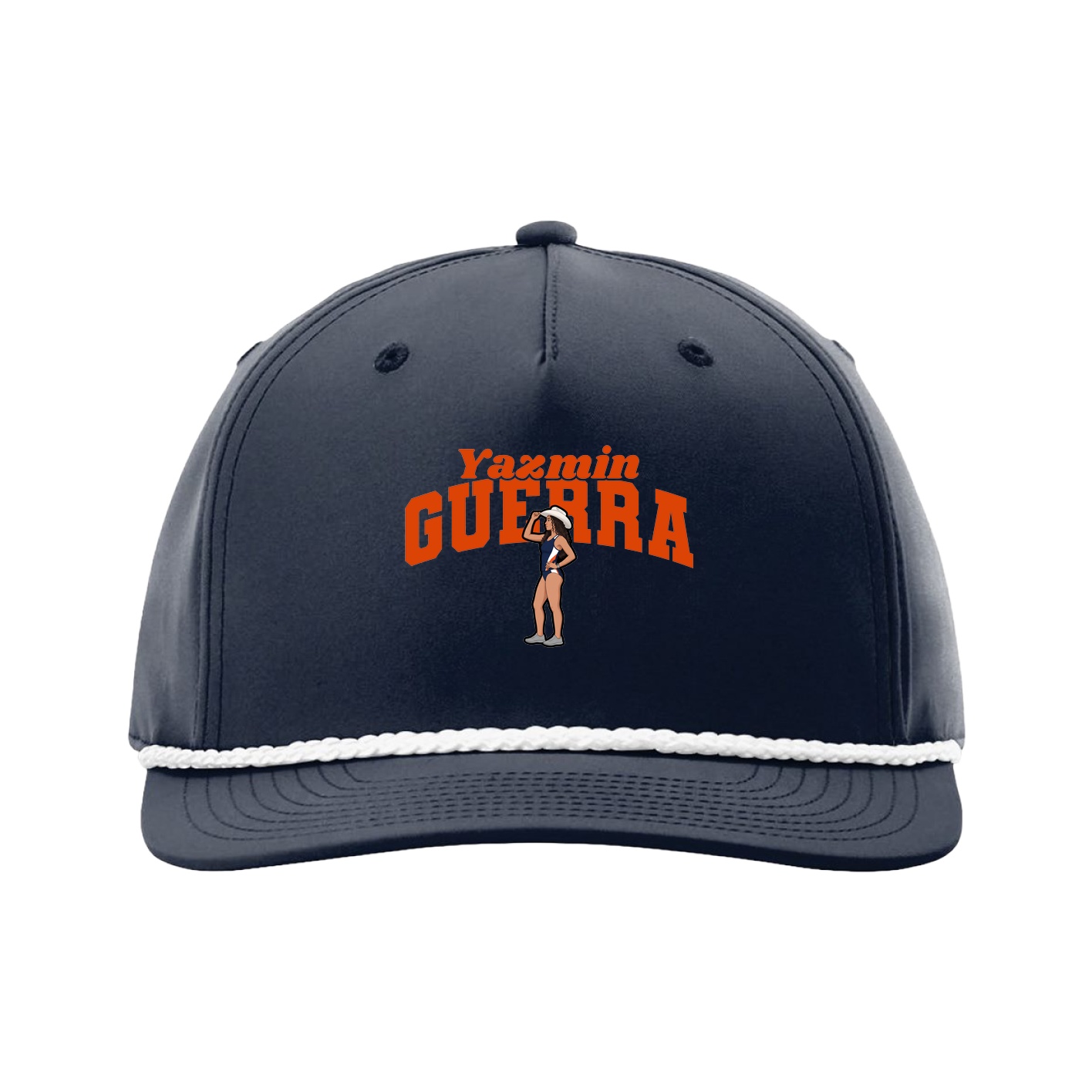 Five-Panel Classic Rope Cap — Signature Arch in Navy
