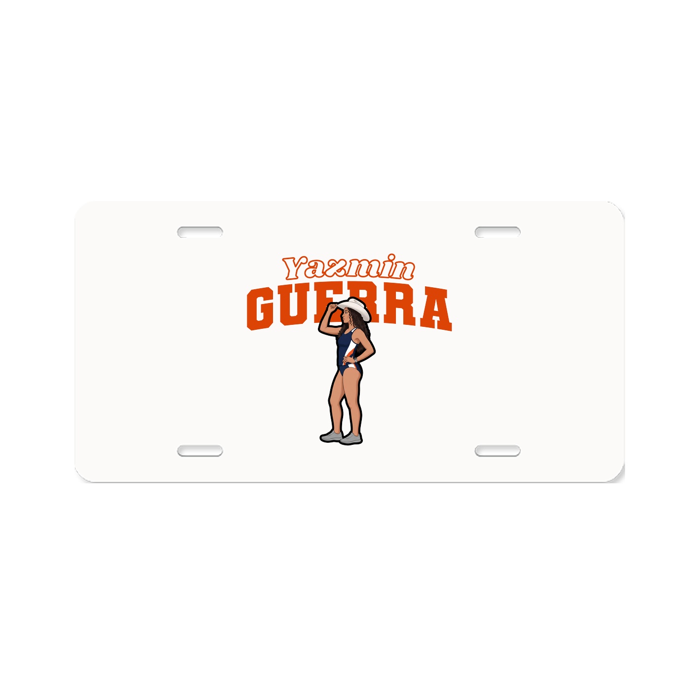 License Plate — Name Arch in Classic