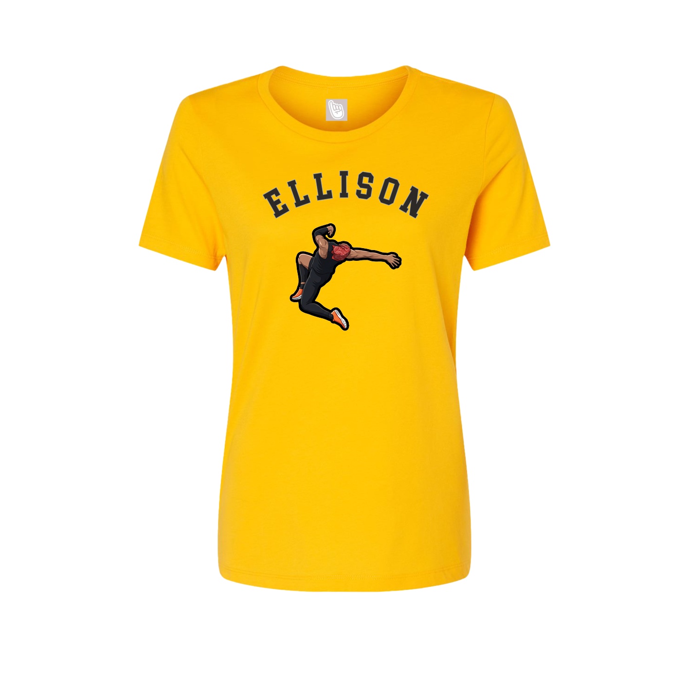 Fitted Women's Tee — Shirsey Arch in Gold