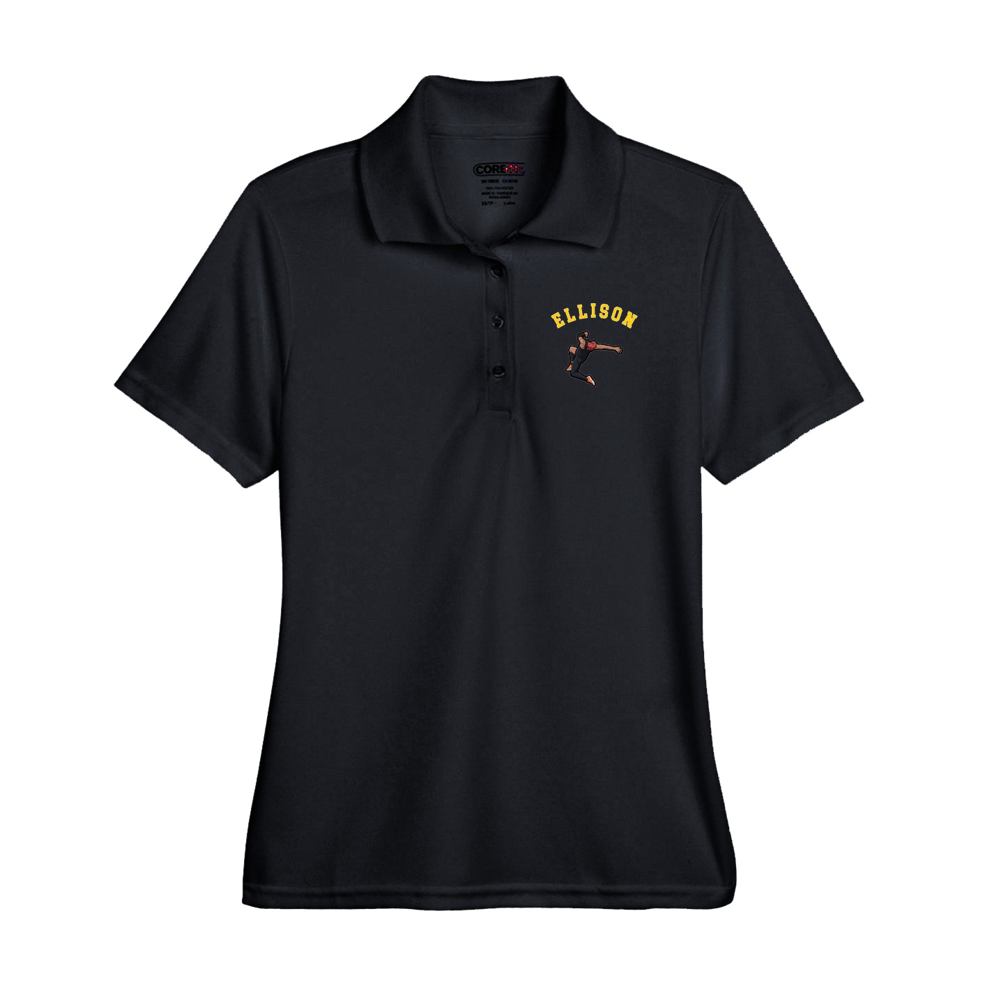 Performance Polo — Shirsey Arch in Black
