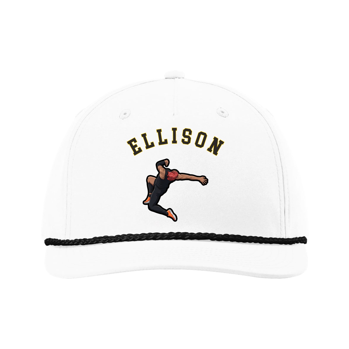 Five-Panel Classic Rope Cap — Shirsey Arch in White
