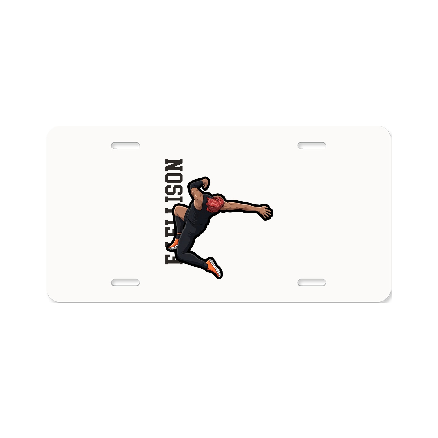 License Plate — Name Vertical in Classic